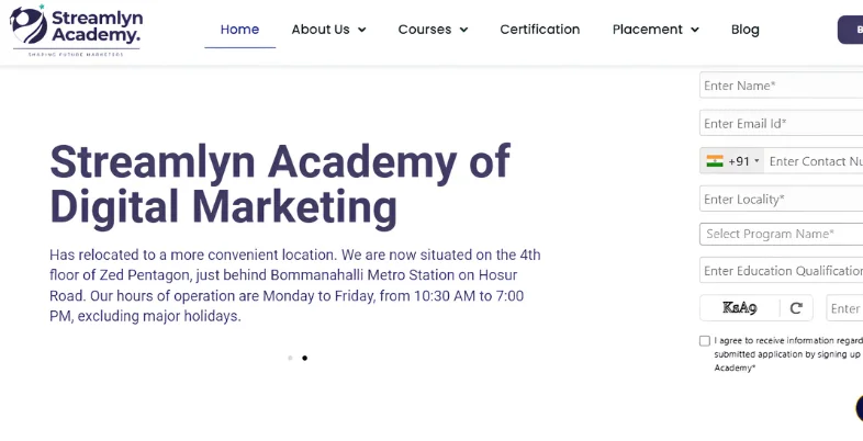 Digital Marketing course in Bangalore - Streamlyn Academy