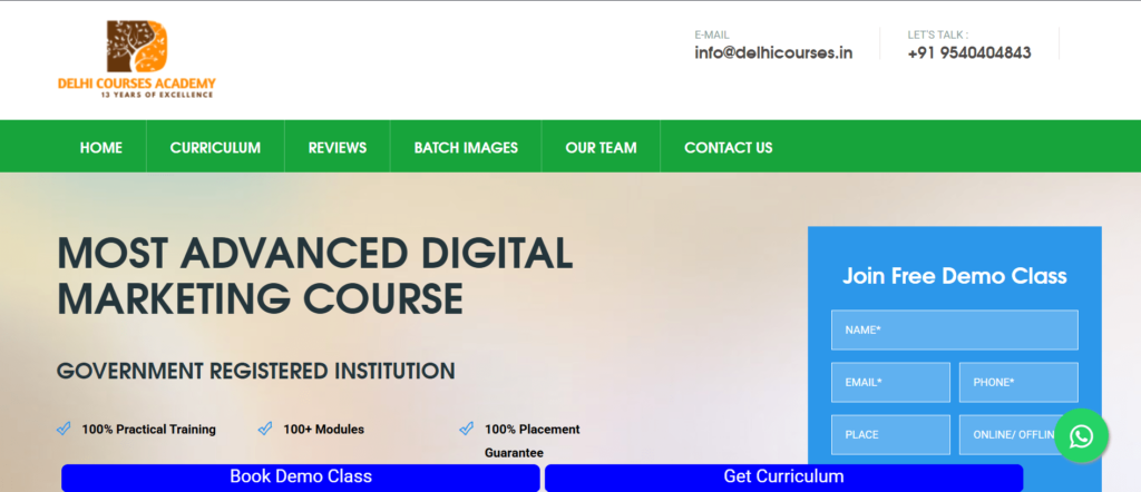 Delhi Courses Academy – Advanced Digital Marketing Course