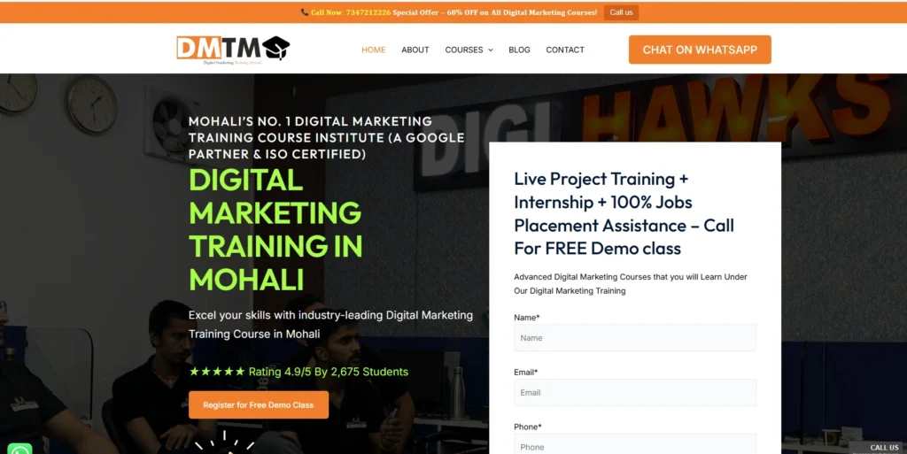 Digital Marketing Training Mohali (DMTM)-Digital Marketing Courses in Mohali