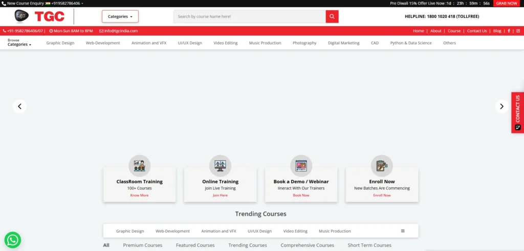 TGC Animation & Multimedia-Web Designing Courses in Delhi