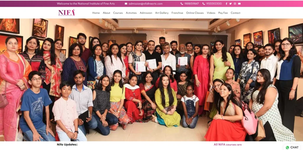 National Institute of Fine Arts (NIFA)-Web Designing Courses in Delhi