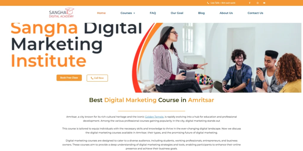 Sangha Digital Academy-Digital Marketing Courses in Amritsar