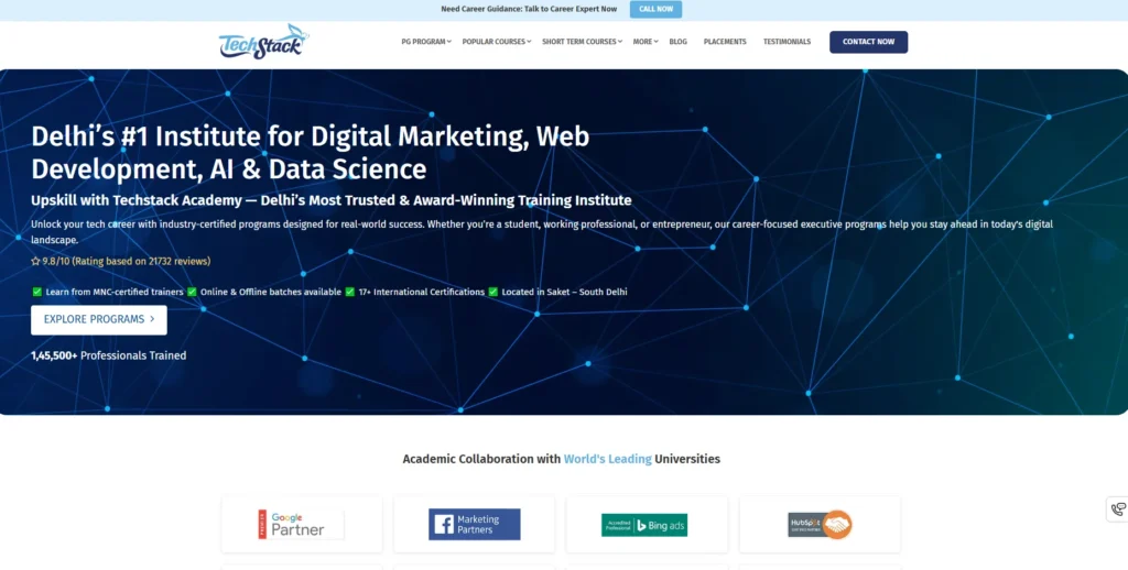 Techstack Academy-Web Designing Courses in Delhi