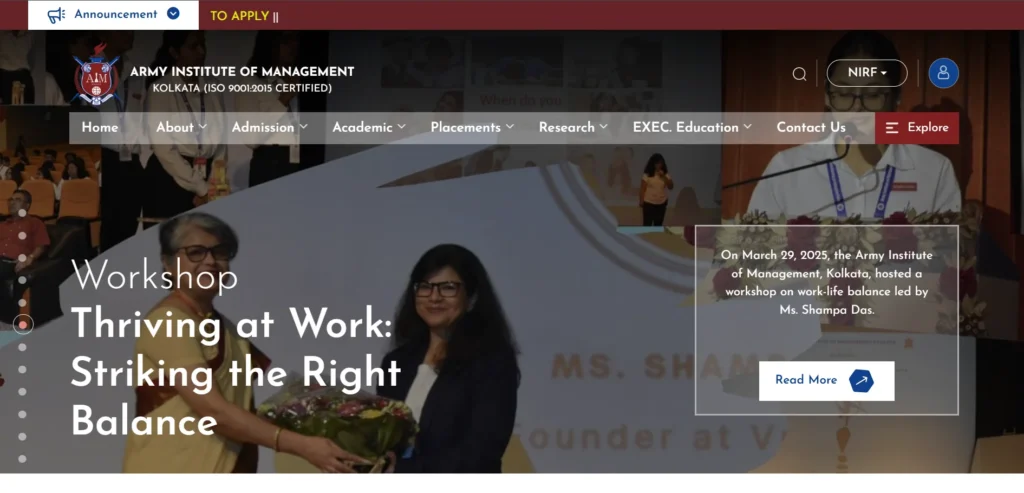 MBA College in Kolkata - Army Institute of Management, Kolkata (AIM Kolkata)