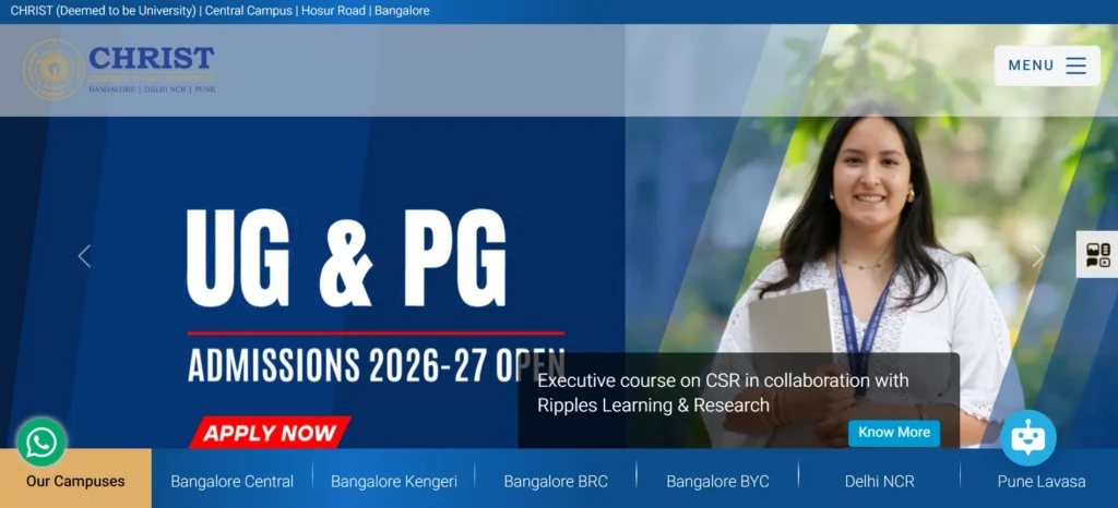 Christ University Institute of Management (CUIM) - MBA College in Bangalore