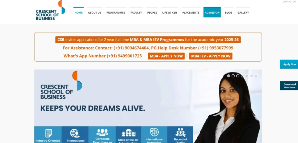 MBA College in Chennai - Crescent School of Business (CSB)