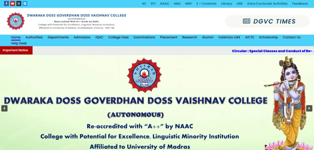 MBA College in Chennai - Department of Management, DG Vaishnav College