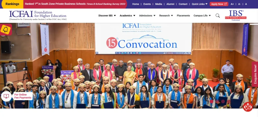 ICFAI Business School (IBS), Hyderabad - MBA College In Hyderabad