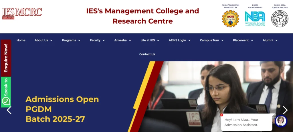 IES Management College and Research Centre (IESMCRC), Bandra (West) - MBA College In Mumbai