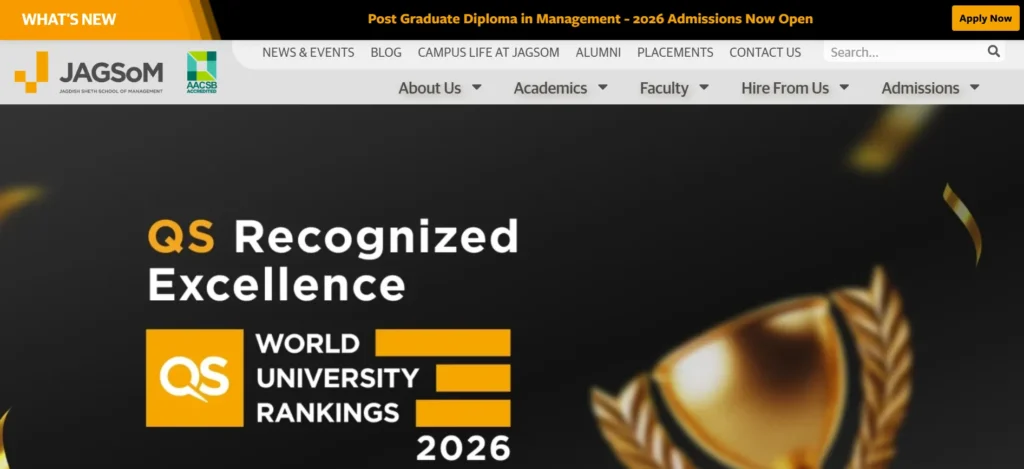 IFIM Business School (Jagdish Sheth School of Management – JAGSoM)
 - MBA College in Bangalore