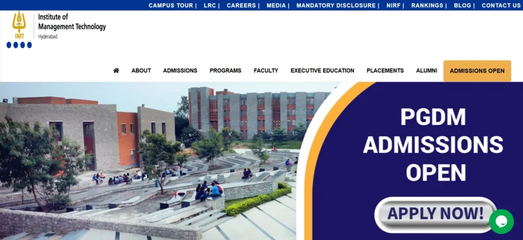 IMT Hyderabad (Institute of Management Technology) - MBA College In Hyderabad