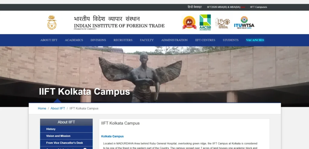 MBA College in Kolkata - Indian Institute of Foreign Trade, Kolkata (IIFT Kolkata) 