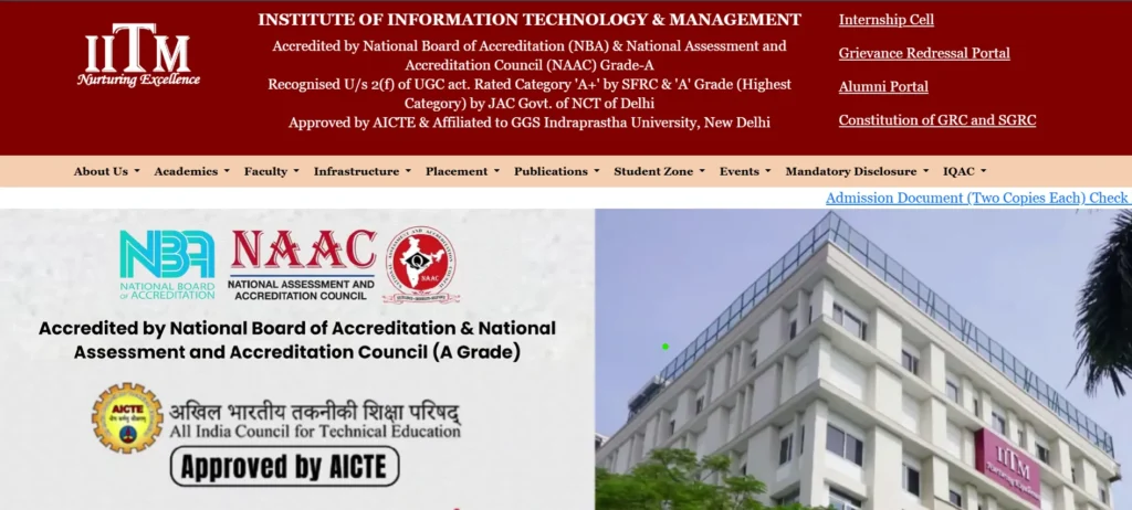 Institute of Information Technology and Management (IITM), Janakpuri - MBA College in Delhi