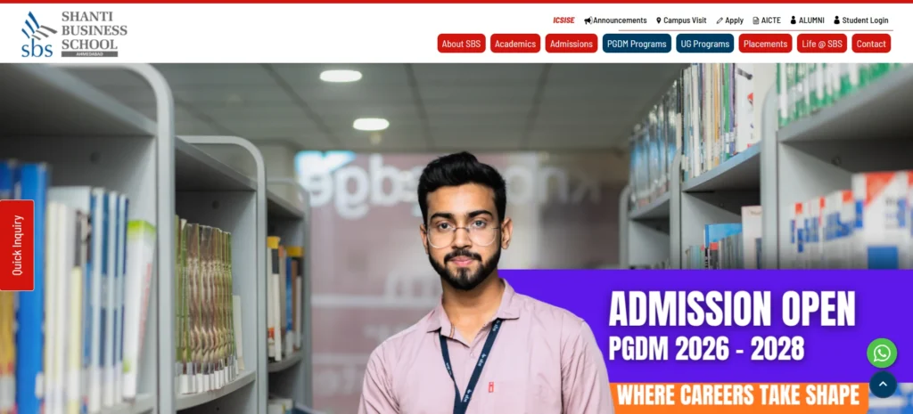 MBA colleges in Ahmedabad SBS