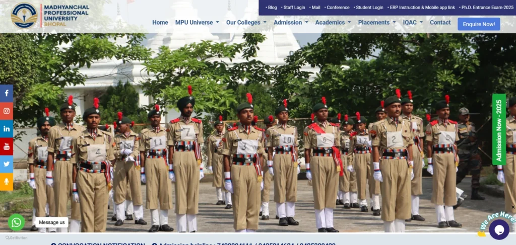 MBA college in Bhopal - MPU (Madhyanchal Professional University), Bhopal