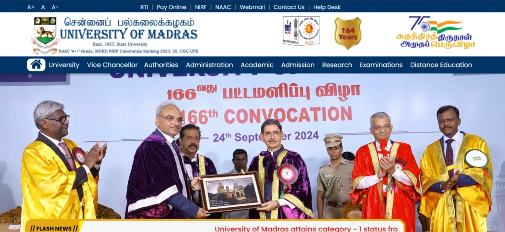 Madras University – Institute of Distance Education (IDE) – MBA - MBA College in Chennai