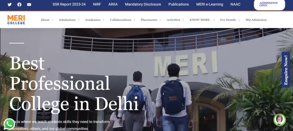 Management Education and Research Institute (MERI). - MBA College in Delhi