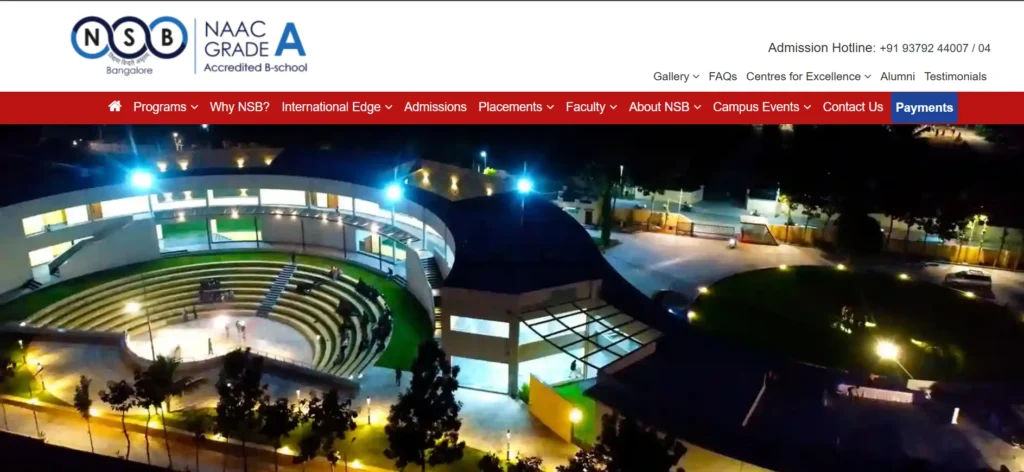 NSB Academy (National School of Business)
 - MBA College in Bangalore