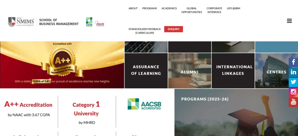 Narsee Monjee Institute of Management Studies (NMIMS), Vile Parle - MBA College In Mumbai