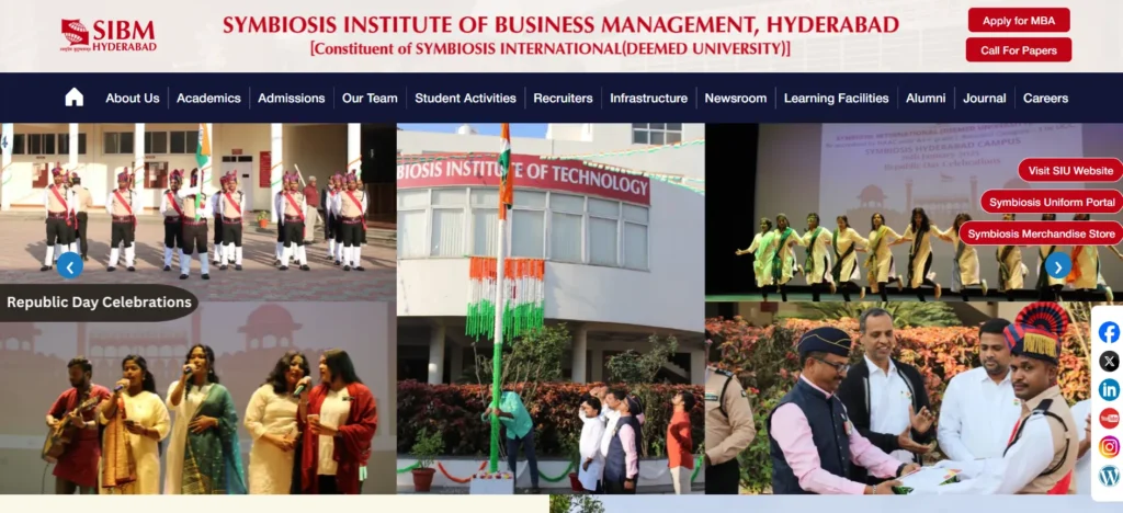 SIBM Hyderabad (Symbiosis Institute of Business Management) - MBA College In Hyderabad
