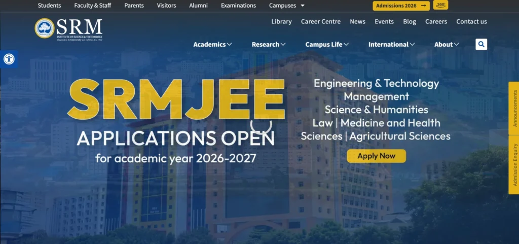 MBA College in Chennai - SRM Science and Technology Institute