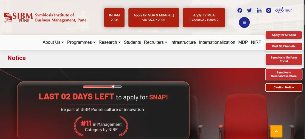 Symbiosis Institute of Business Management (SIBM), Pune - MBA Colleges in India