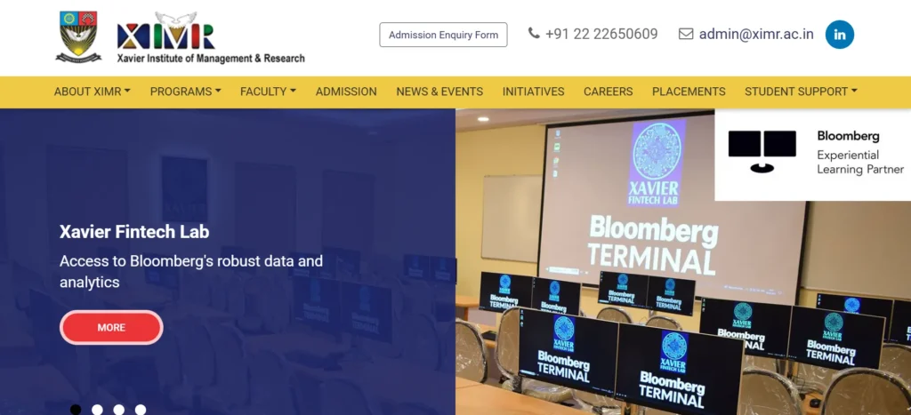 Xavier Institute of Management & Research (XIMR), Fort - MBA College In Mumbai