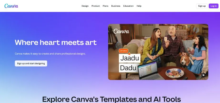 Canva - Adobe Creative Cloud Alternatives