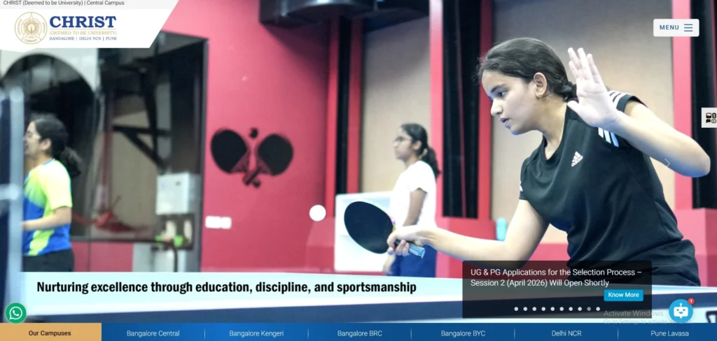 BCA Colleges in India
- Christ University