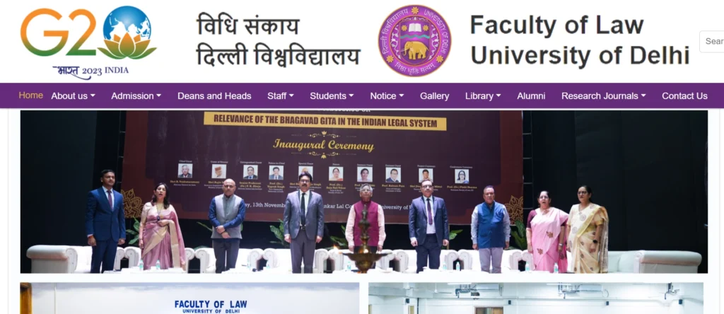 Law Colleges in India
- Faculty of law, University of Delhi.