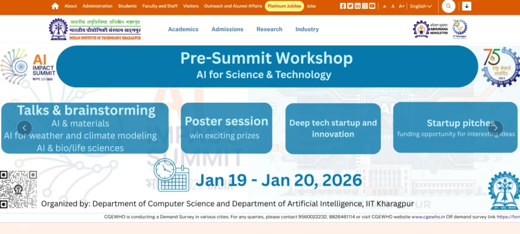  IIT Colleges in India
-  Indian Institute of Technology Kharagpur