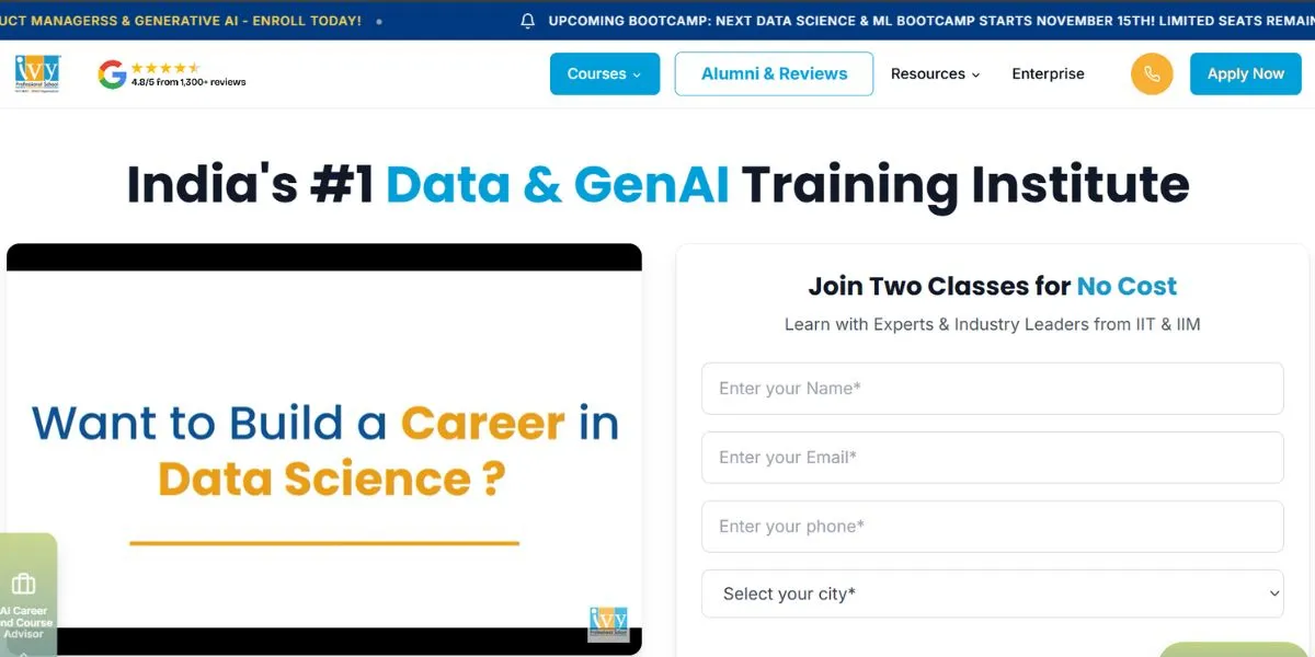 Ivy Professional School - AI Courses in Kolkata