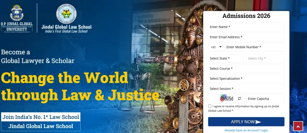 Law Colleges in India
-  Jindal Global Law school, Sonipat.