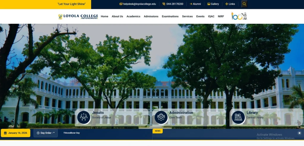 BCA Colleges in India
-  Loyola College