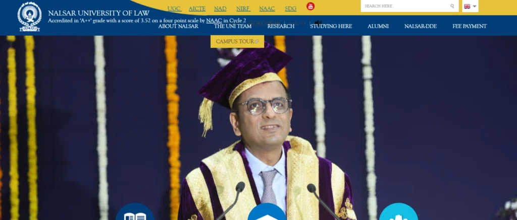 Law Colleges in India
- NALSAR University of law, Hyderabad.