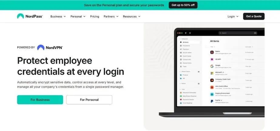 NordPass - Best Password Managers