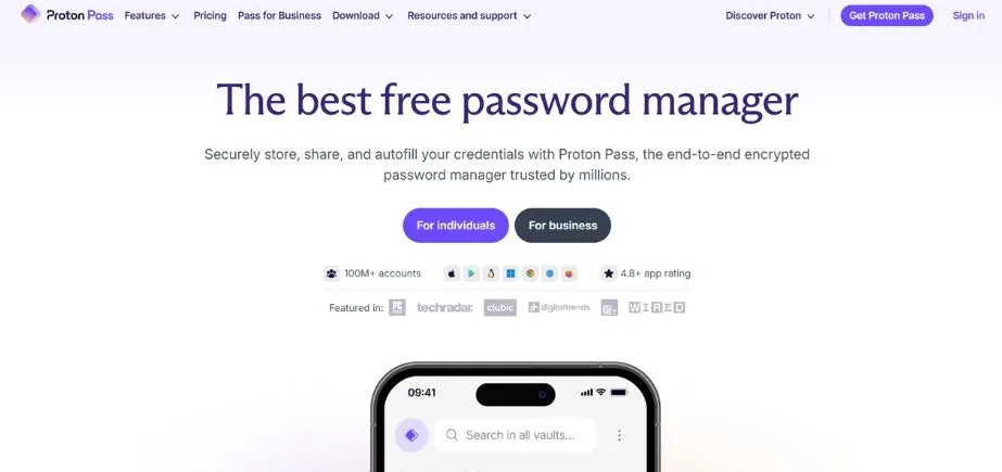 Proton Pass - Best Password Managers
