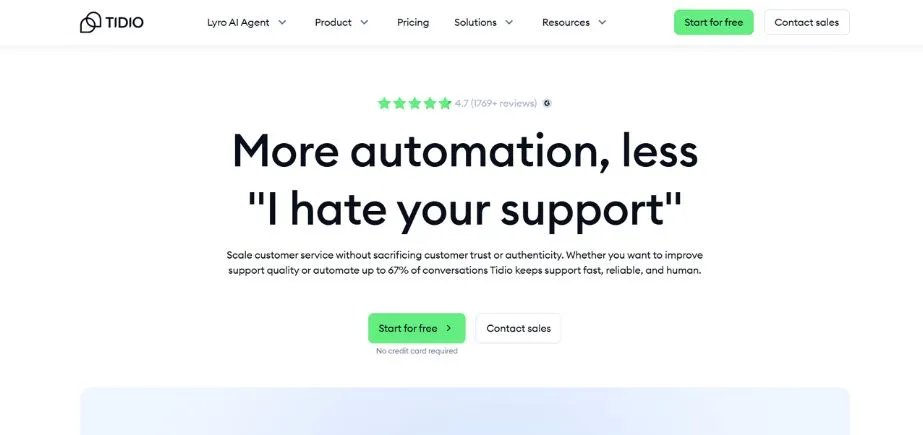 Tidio - FreshChat Alternatives