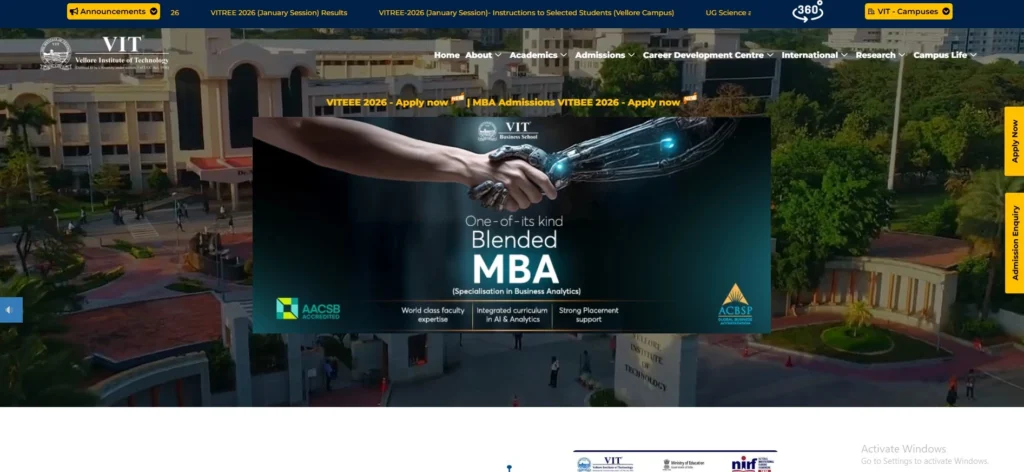 BCA Colleges in India
- VIT