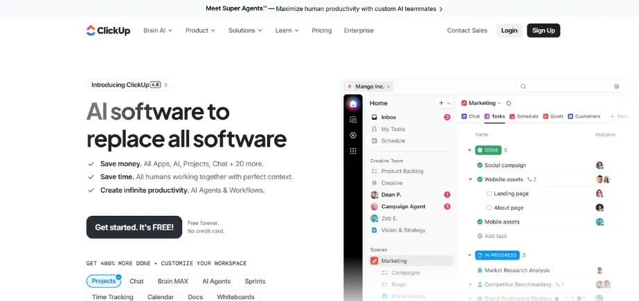 ClickUp - Essential Startup Tools and Software