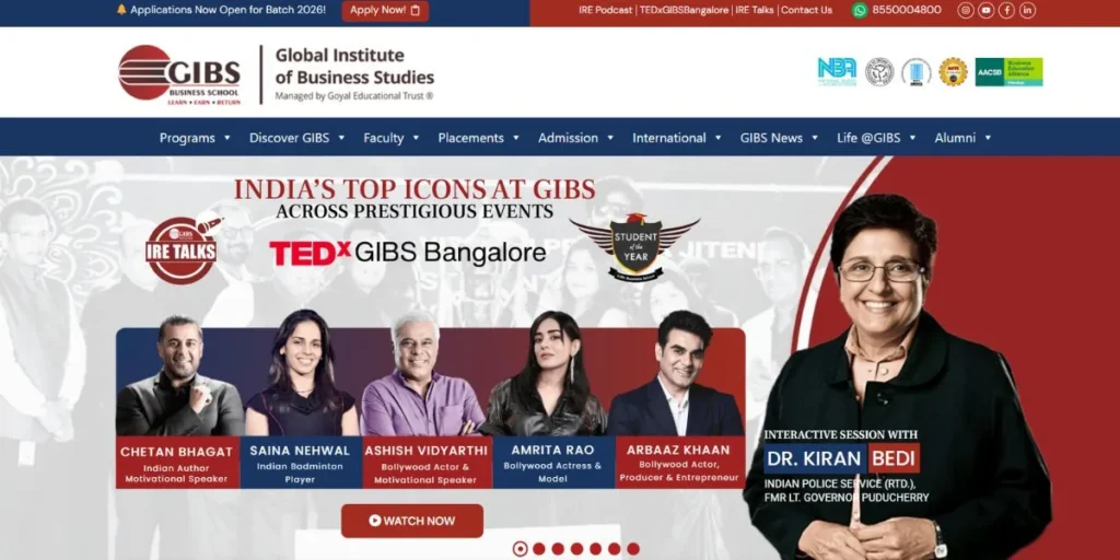 GIBS Business School - Colleges for MBA in Digital Marketing in Bangalore