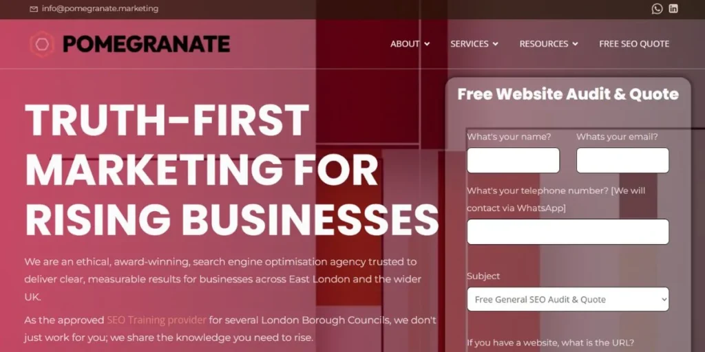 Pomegranate Marketing - SEO Training Course London