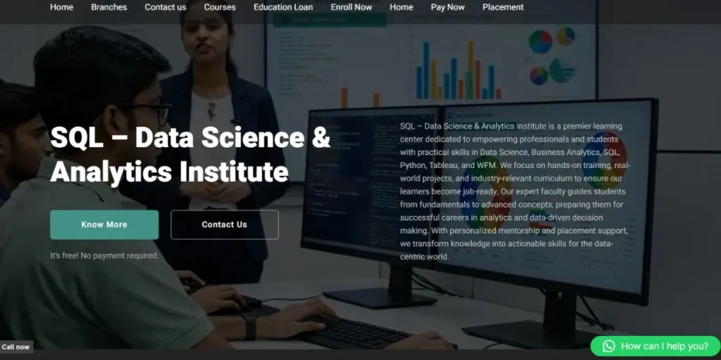 SQL Data Science Analytics Institute - Data Analytics Courses in Delhi